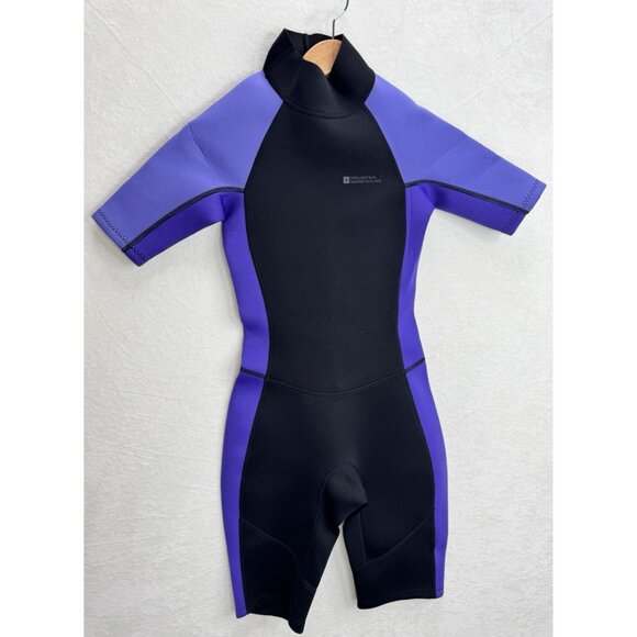 Mountain Warehouse Women's Size 4-6 Black Purple Colorblock Shorty Wetsuit NWT - Picture 1 of 10